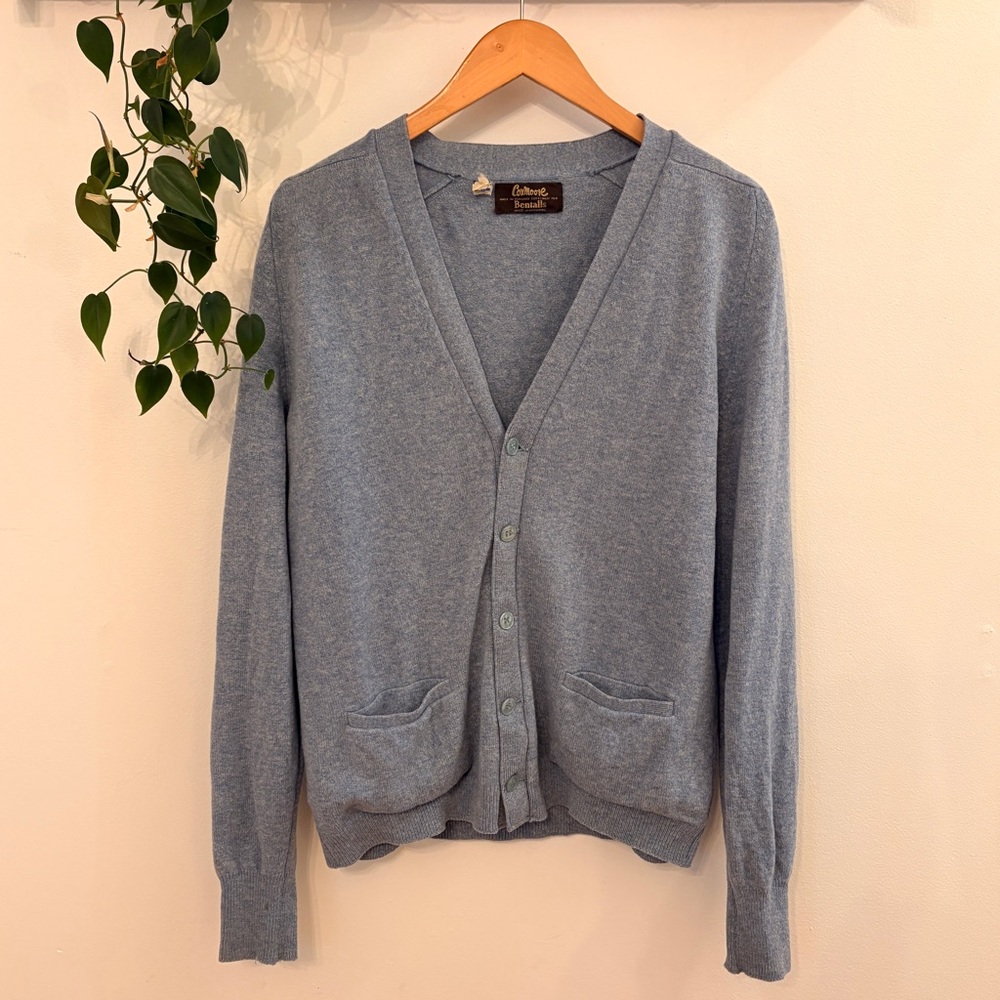 Vintage Coxmore Lambswool Cardigan | Blue